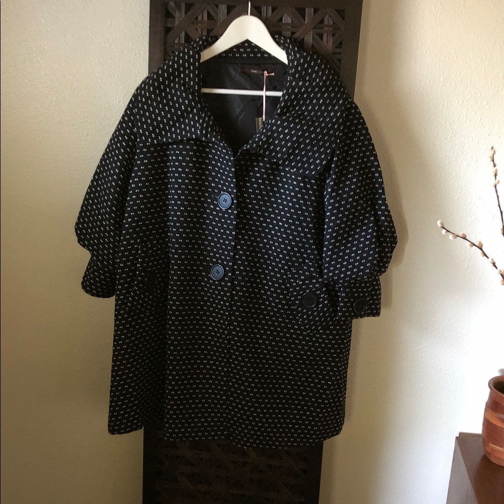 Hazel Black and White Patterned coat